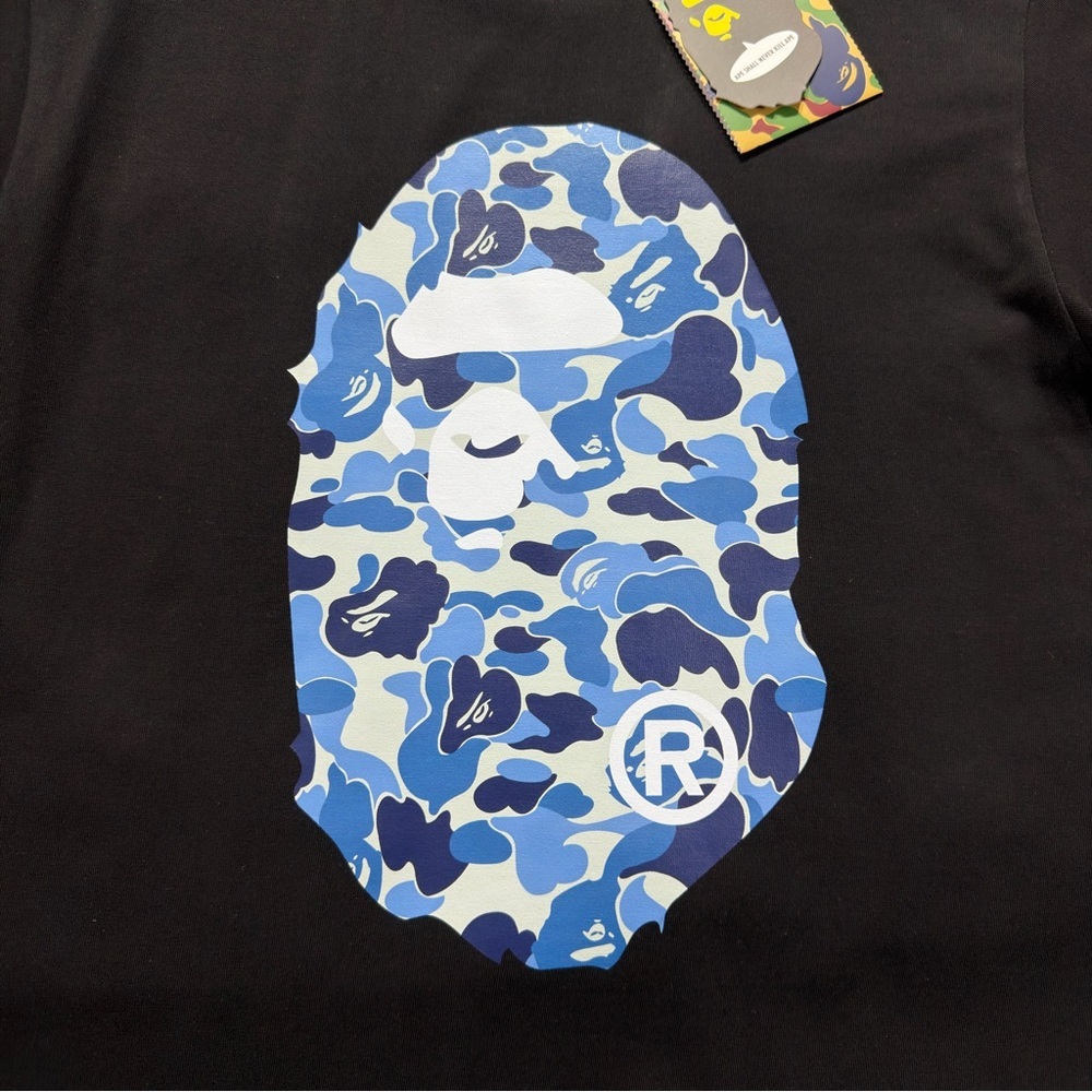BAPE ABC Camo Big Ape Head Tee ‘Black’ - Picture 5 of 8